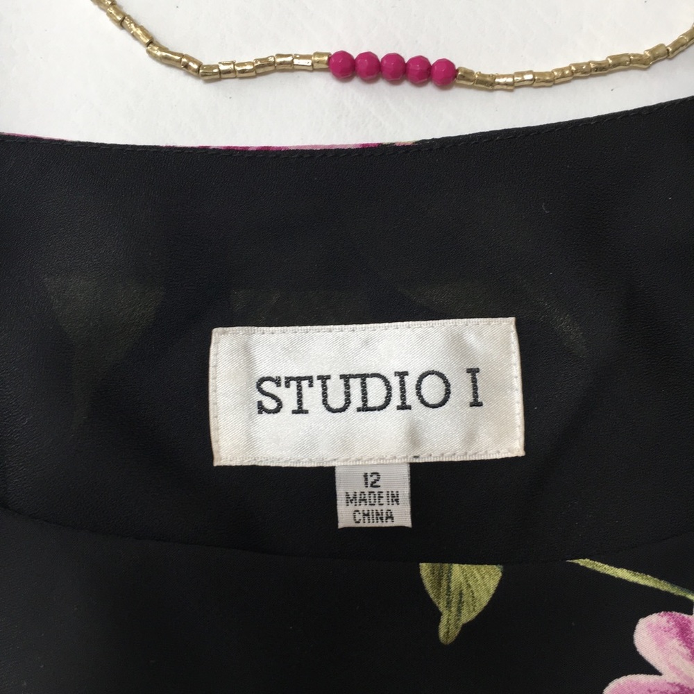 Studio I Silky, Flowy, Floral Spring, Summer, sz12 - Picture 2 of 6